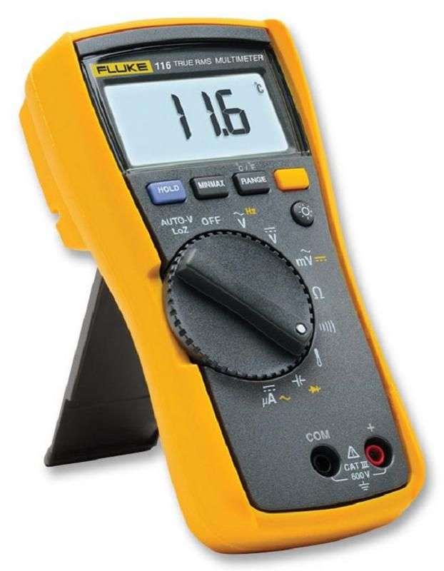 FLUKE 116 -HVAC Digital Multimeter, 110 Series, 6000 Count, True RMS,