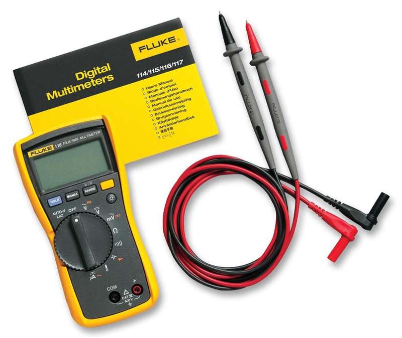 FLUKE 116 -HVAC Digital Multimeter, 110 Series, 6000 Count, True RMS,