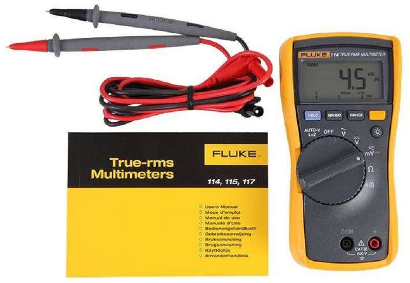 FLUKE 114 -  Electrical Digital Multimeter, 6000 Count, True RMS