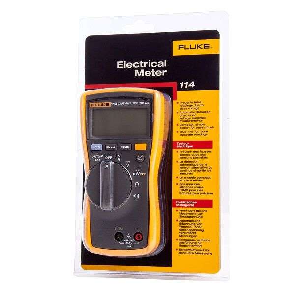 FLUKE 114 -  Electrical Digital Multimeter, 6000 Count, True RMS