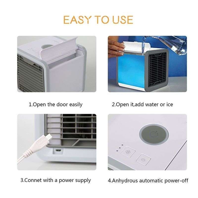 DHAO-Mini USB Personal Space Air Cooler Ultra Fan Humidifier Purifier
