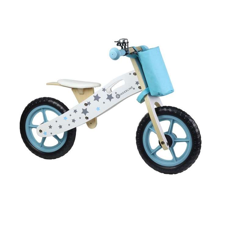 Kinder Line Woodline Wooden Balance Bike - Sky Blue