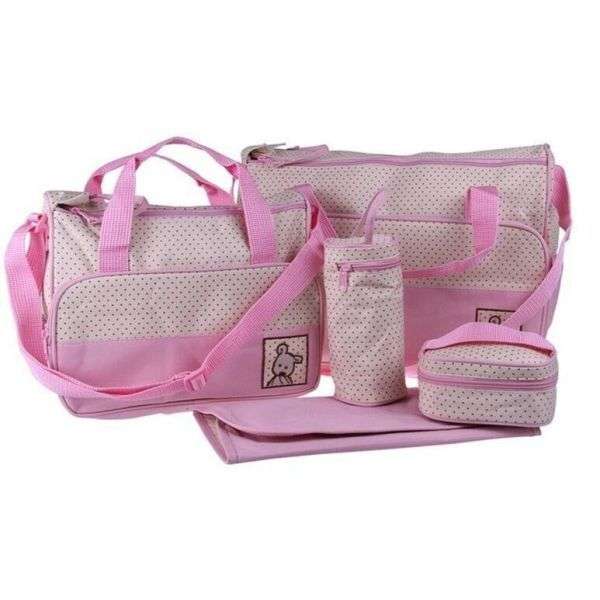 5-in-1 Multifunctional Nappy Bag - Pink (READ THE DESCRIPTION)
