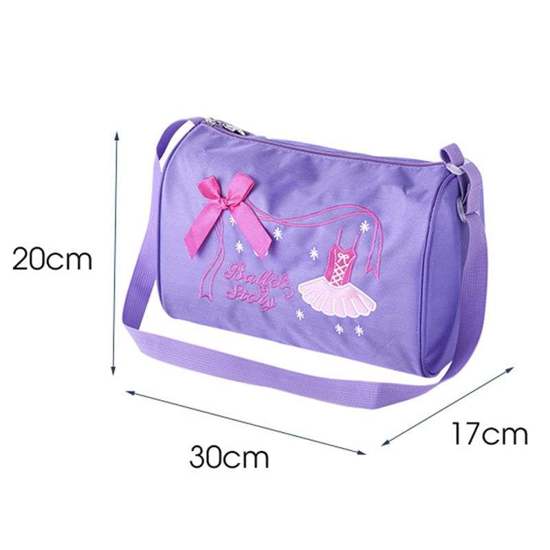Girl Kids Dance Ballet Swim Bag Backpack Embroidered Tote - Pink
