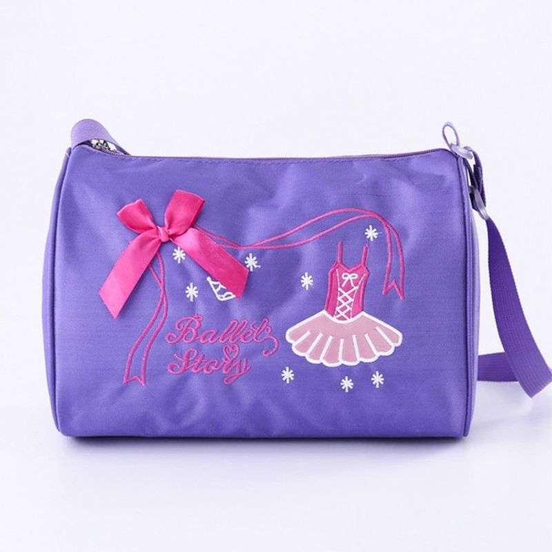 Girl Kids Dance Ballet Swim Bag Backpack Embroidered Tote - Pink