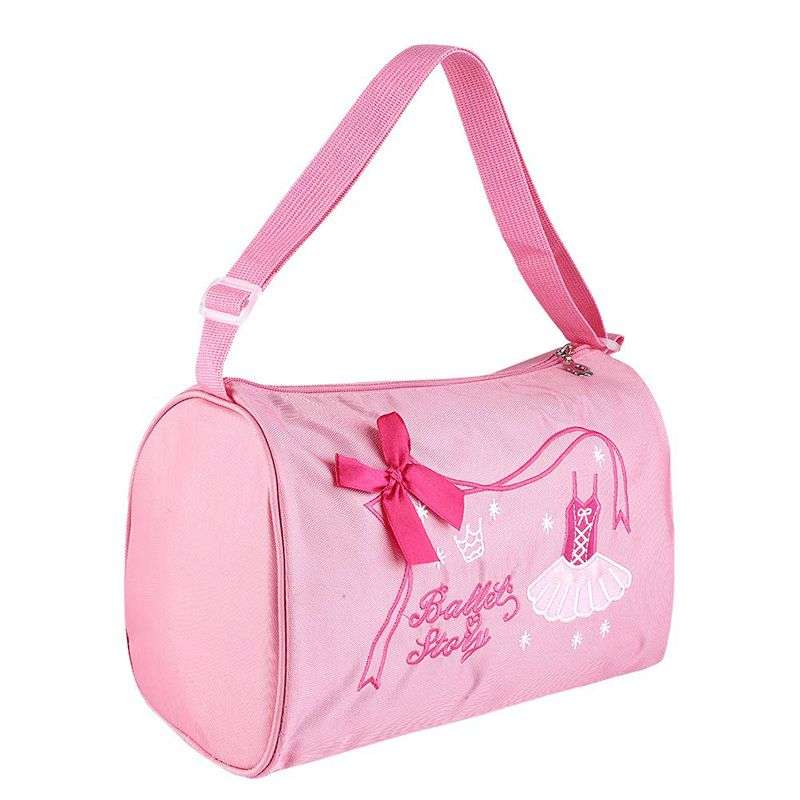 Girl Kids Dance Ballet Swim Bag Backpack Embroidered Tote - Pink