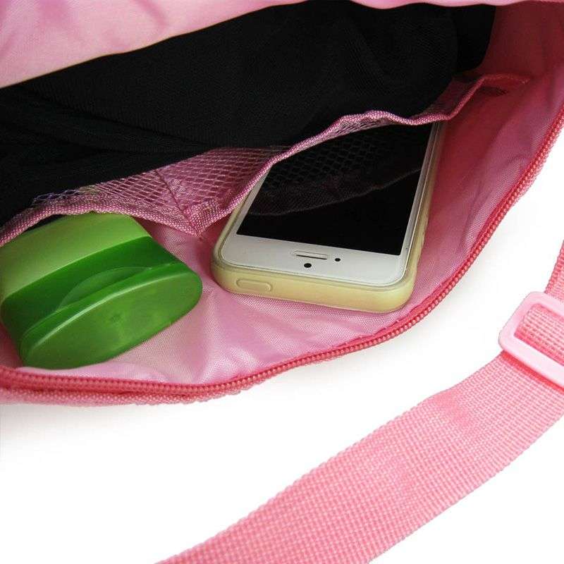 Girl Kids Dance Ballet Swim Bag Backpack Embroidered Tote - Pink