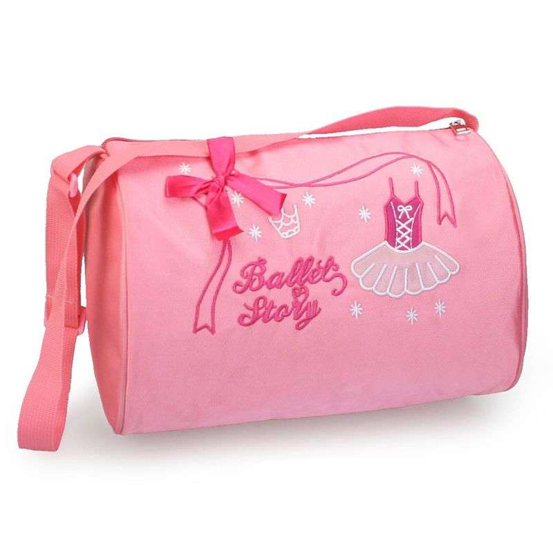 Girl Kids Dance Ballet Swim Bag Backpack Embroidered Tote - Pink
