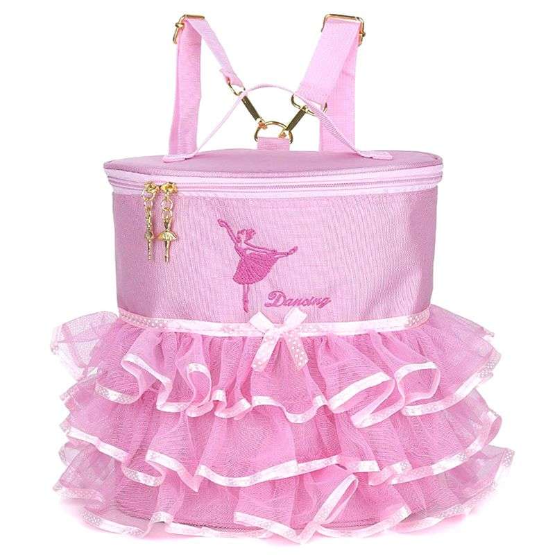 DHAO - Girl Kids Ballet Dance Backpack Tutu Lace Dress Shortage Bag