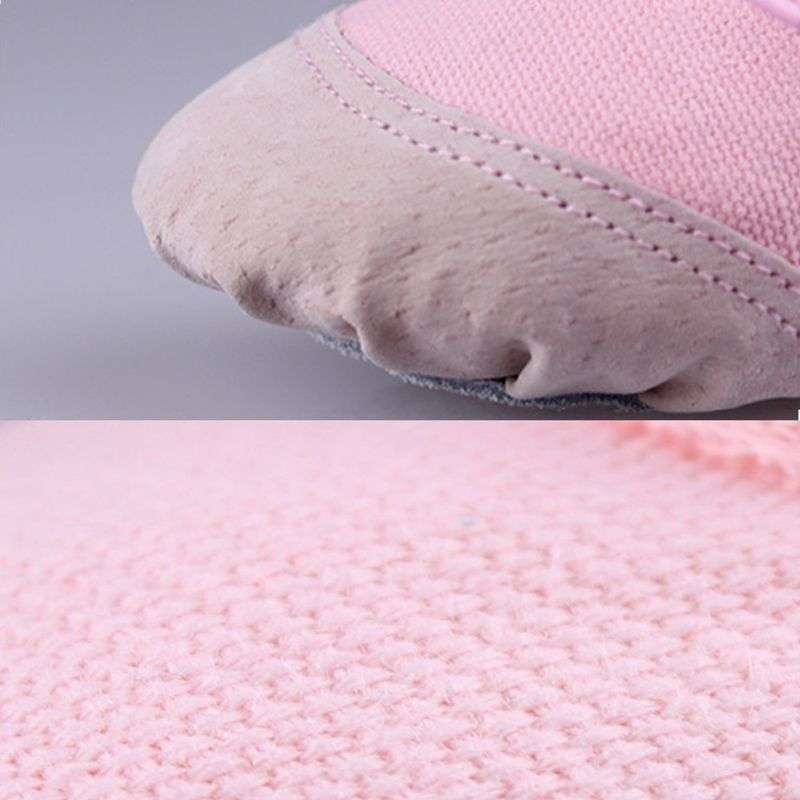 DHAO-Girls Pink Canvas Dance Slipper Ballet Gymnastics Yoga Shoes - EU 33