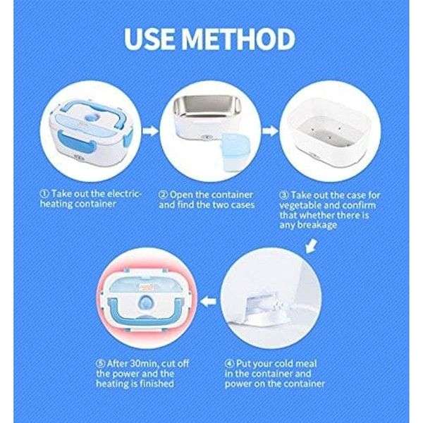 1.5L Portable Electric Lunch Box Food Heater