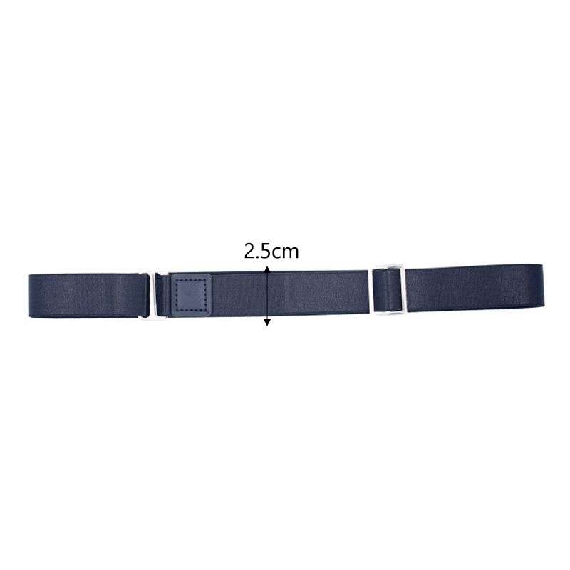 DHAO-Mens Shirt Stay Tuck It Belt Non-slip Wrinkle Bandage Super Belt - Black 2.5
