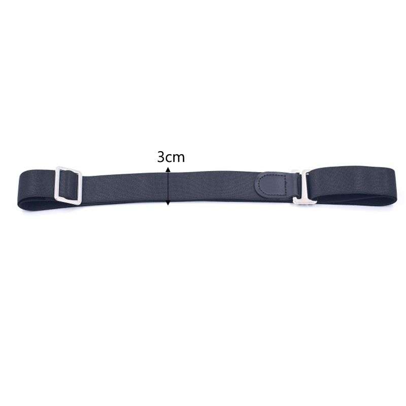 DHAO-Mens Shirt Stay Tuck It Belt Non-slip Wrinkle Bandage Super Belt - Black 2.5