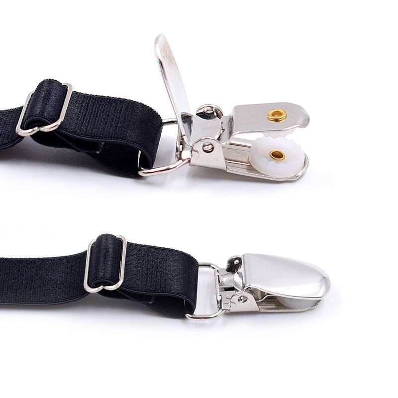 DHAO-Men's Shirt Stays Garters Suspenders Shirt Holder Elastic Straps Round