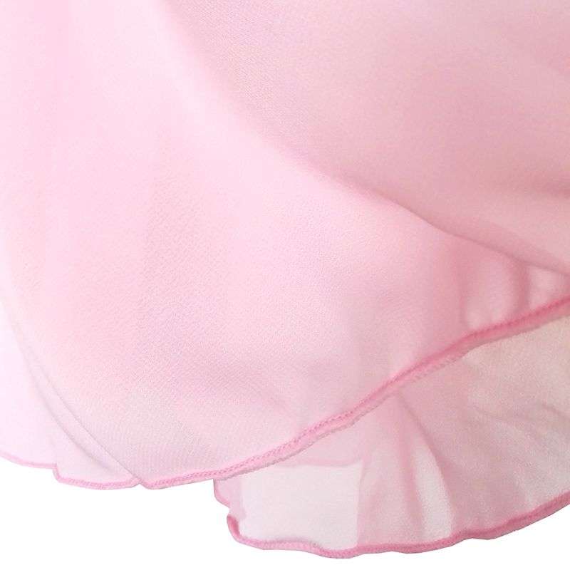 DHAO-Girls Ballet Dance Basic Pull on Chiffon Skate Skirt Dancewear White - S
