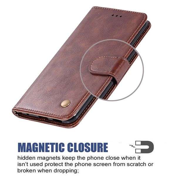 Vintage Faux Leather Wallet Flip Shockproof Case for Samsung A10/A10s