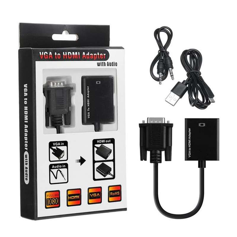 VGA to HDMI Converter Cable with Audio Support
