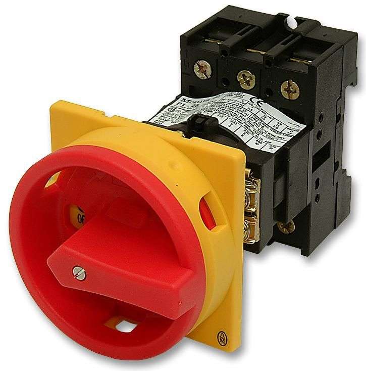 Main Switch, 3 Pole, 690V, 25A, Emergency Stop, Lockable