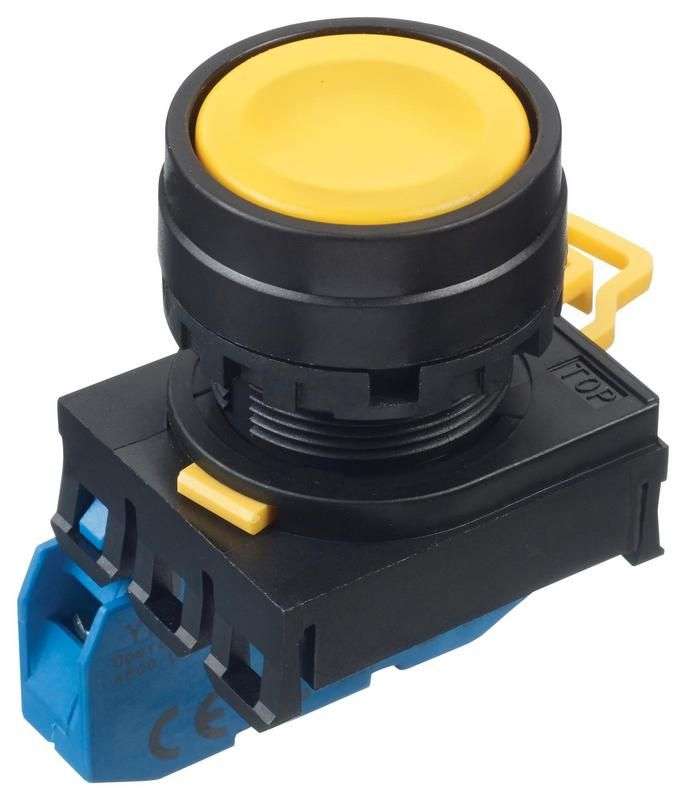IDEC (YW1B-M1E10Y) Pushbutton Switch, Industrial, YW Series