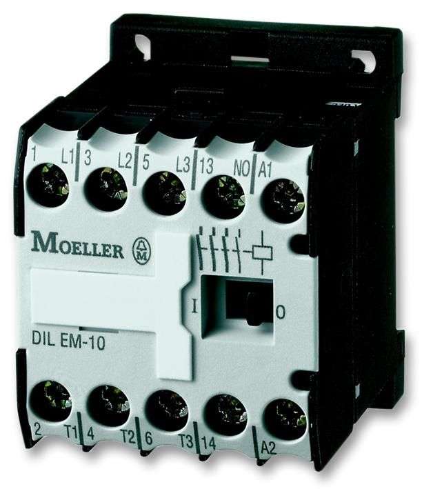 Contactor, DIN Rail, Panel, 600 VAC, 3PST-NO, SPST-NC, 4 Pole