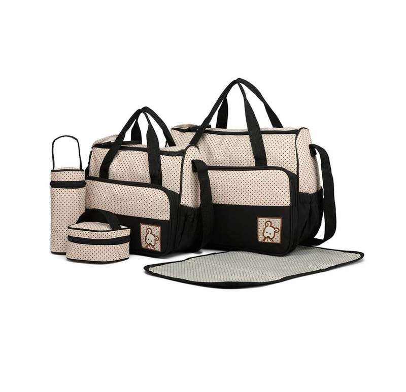 5-in-1 Multifunctional Nappy Bag - Black (DISPLAY MODEL)