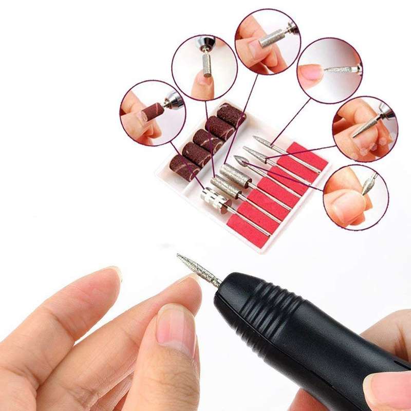 Professional Manicure Pedicure Machine Kit Set - Black