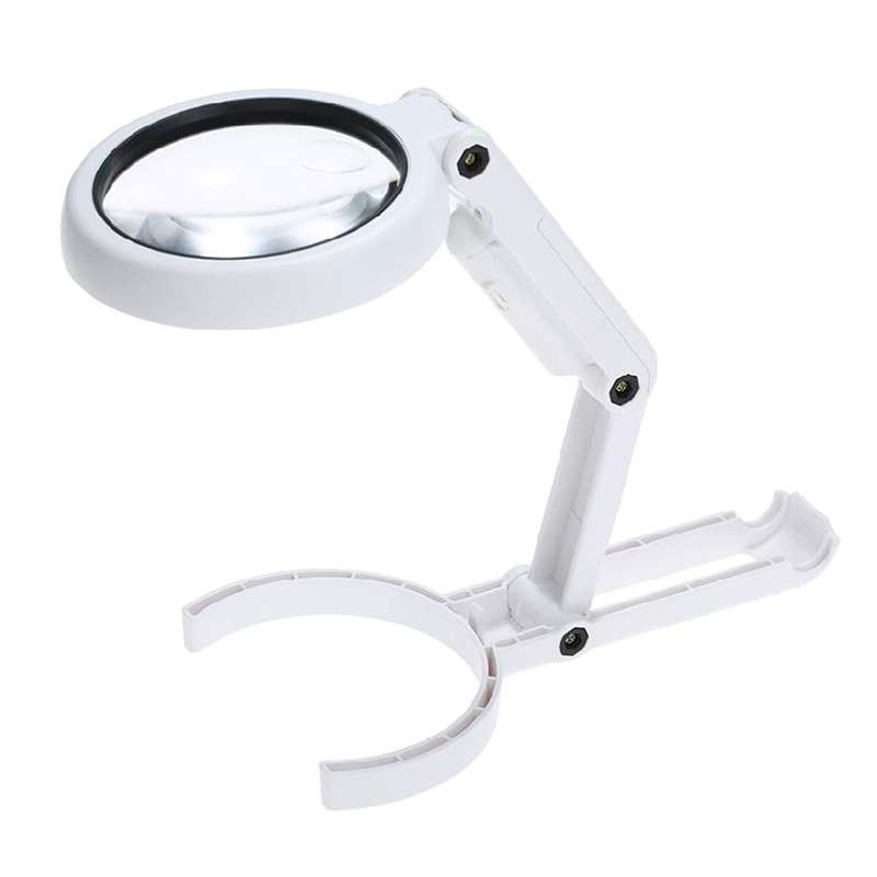 8 LED Dual-Circuit Desktop Handheld Folding Magnifier