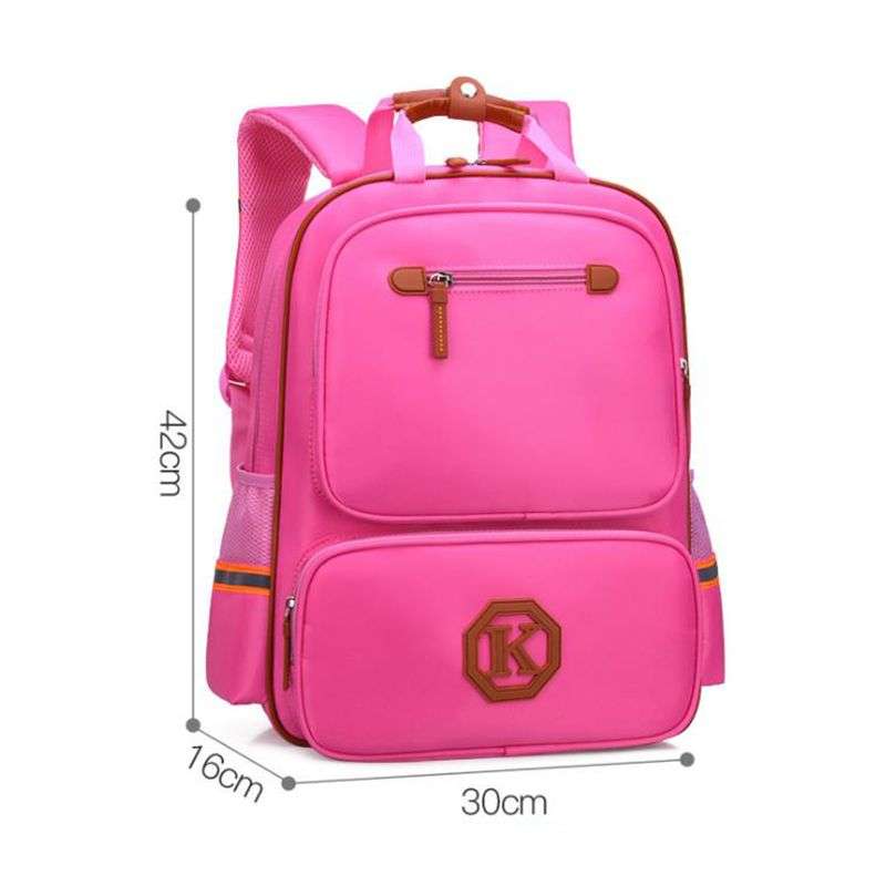 DHAO-Waterproof Lightweight Reflective Backpacks School bag Book bags - Pink-Small