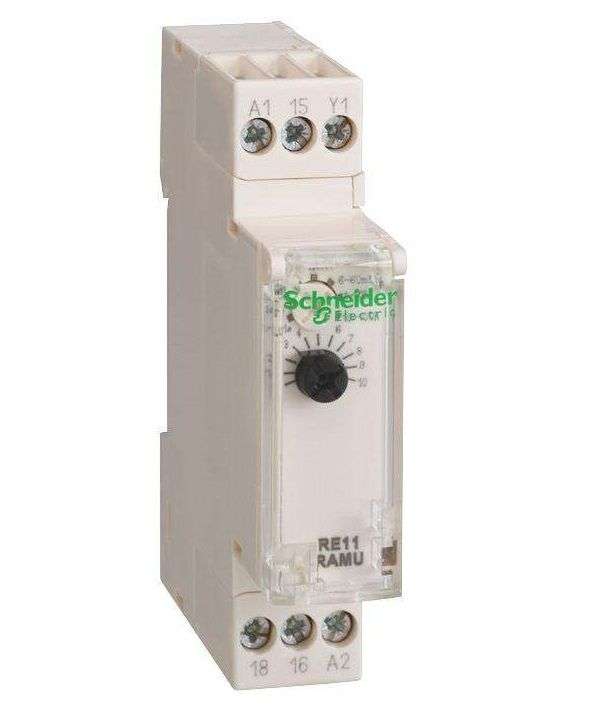 Schnieder, Time Delay Relay, 24 VDC, 1 s, 100 h, SPDT, 8 A