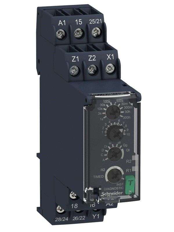 Schnieder, Time Delay Relay, 0.05 s, 300 h, DPDT, 8 A