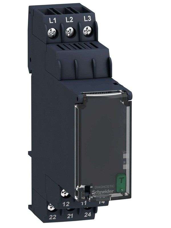 Schnieder, Phase Monitoring Relay, Zelio, DPDT, 8 A, DIN Rail, 250 VAC