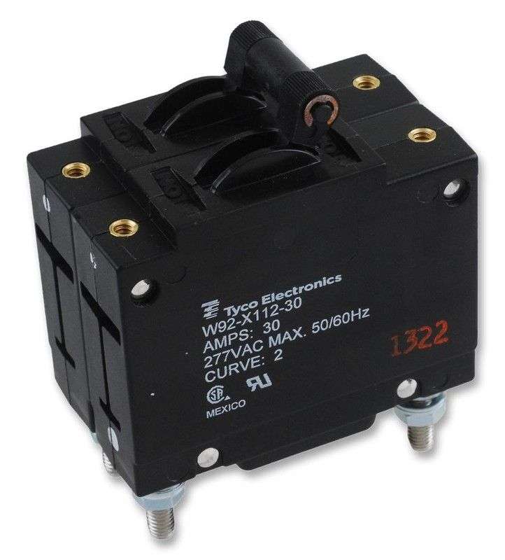 TE Connectivity, Hydromagnetic, Circuit Breaker, 2P, 277V, 30A