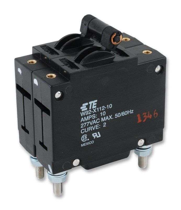 TE Connectivity, Circuit Breaker, Hydromagnetic, 2P, 277V, 10A