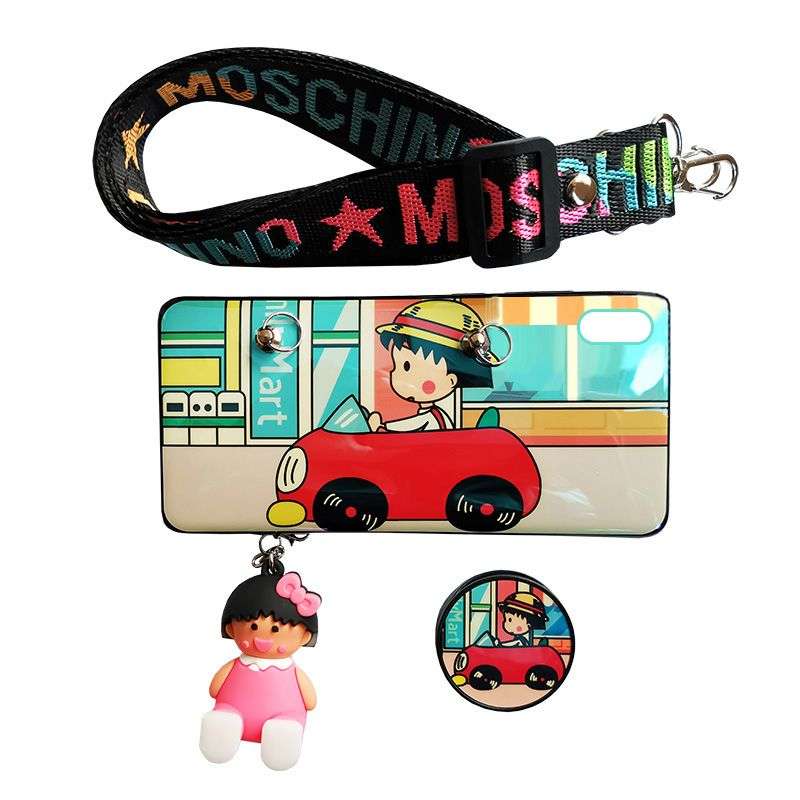 DHAO-Chibi Maruko-chan Cellphone Case With Lanyard - iPhone XS Max