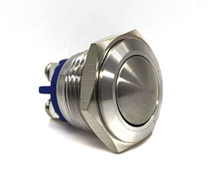 Push Button, Ball Shaped, Antwire, 16mm Stainless Steel Metal