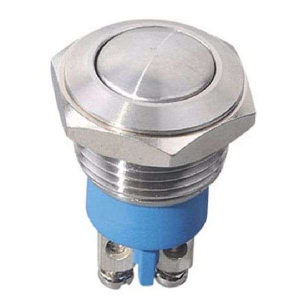 Push Button, Ball Shaped, Antwire, 16mm Stainless Steel Metal