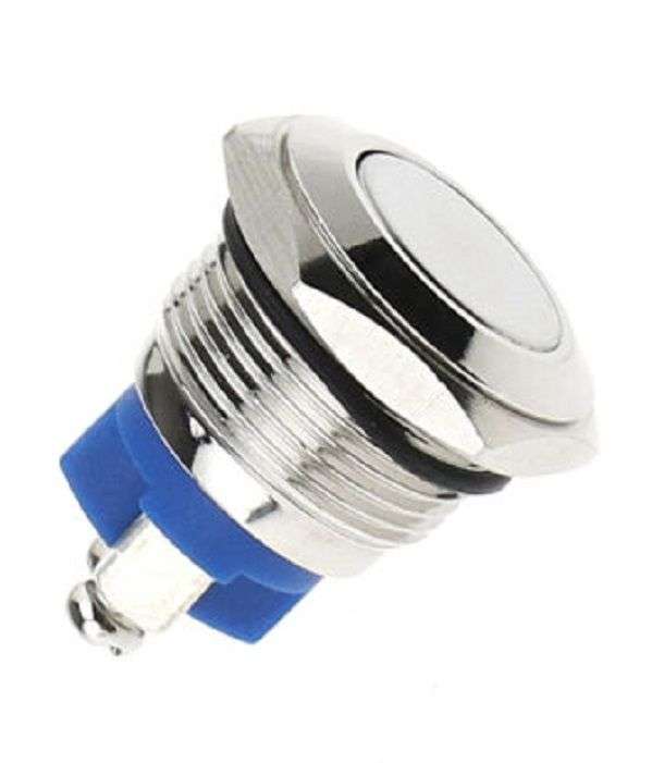 Push Button, Flat Round, Antwire, 16mm Stainless Steel Metal