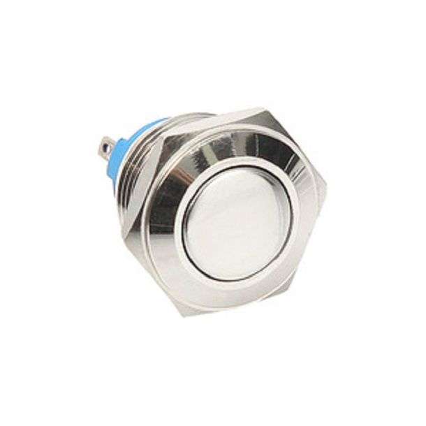 Push Button, Flat Round, Antwire, 16mm Stainless Steel Metal