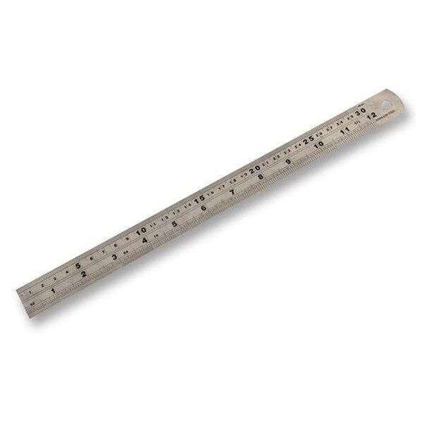 Duratool: Ruler, Stainless Steel - Double Sided for Imperial/Metric - D00246