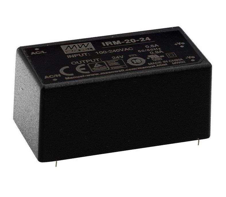 Mean Well, AC/DC PCB Mount Power Supply (PSU), ITE, 1 Output,  IRM-20-12