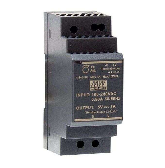 Mean Well, AC/DC DIN Rail Power Supply (PSU), ITE,1Output,24 W,HDR-30-12