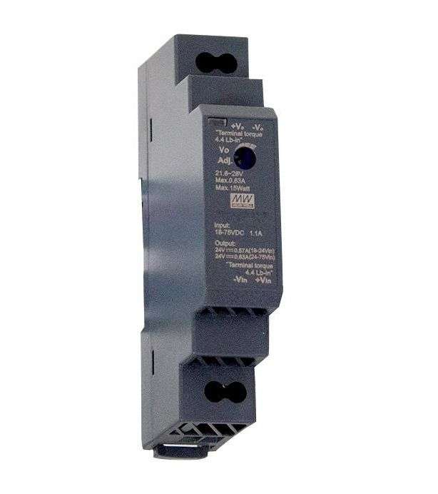 Mean Well, DC/DC Converter, Railway, 1 Output, 15 W, 24 V, DDR-15G-24