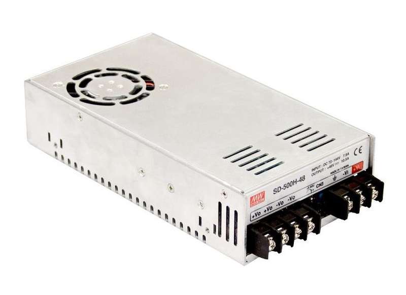 Mean Well, DC/DC Converter, ITE, 1 Output, 480 W, 12 V, 40 A, SD-500L-12