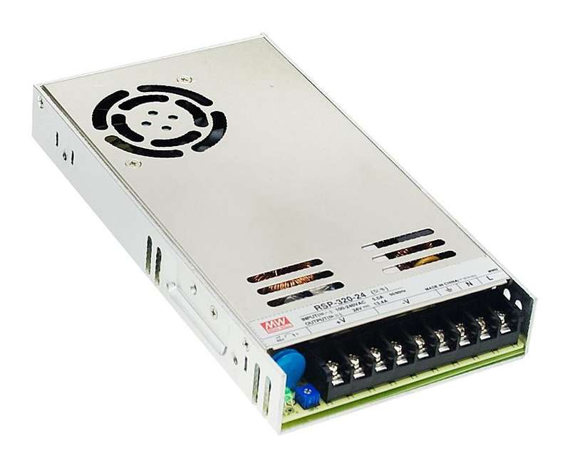 Mean Well, AC/DC Enclosed Power Supply(PSU),1 Outputs,321.6W,RSP-320-24