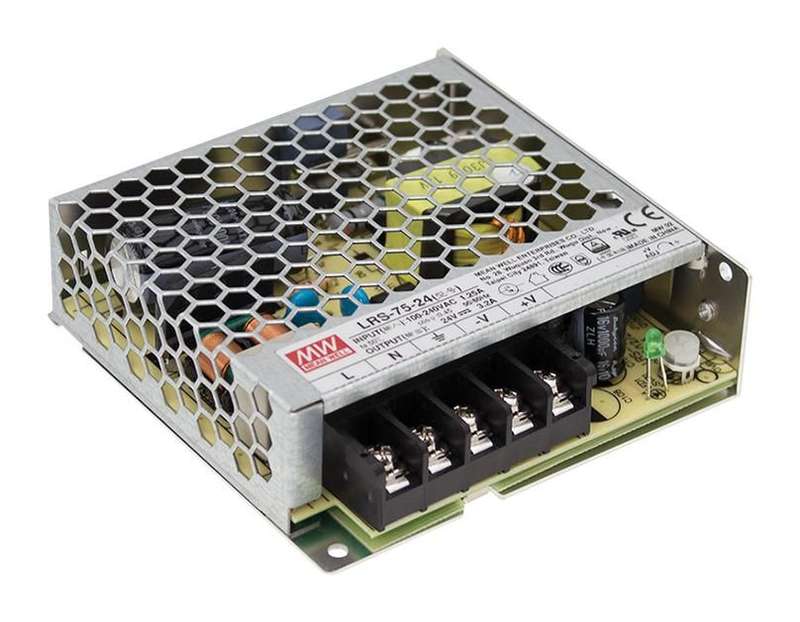 Mean Well (LRS-75-12) AC/DC Enclosed Power Supply (PSU) 72W, 12V, 6A