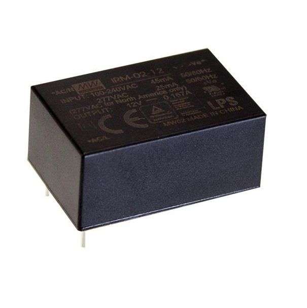 Mean Well, AC/DC PCB Mount Power Supply(PSU),ITE,1 Output,2 W, IRM-02-24