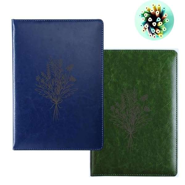 A5 Leather Journal Planner  2 Pack Softcover Notebook Set [Hardcover]
