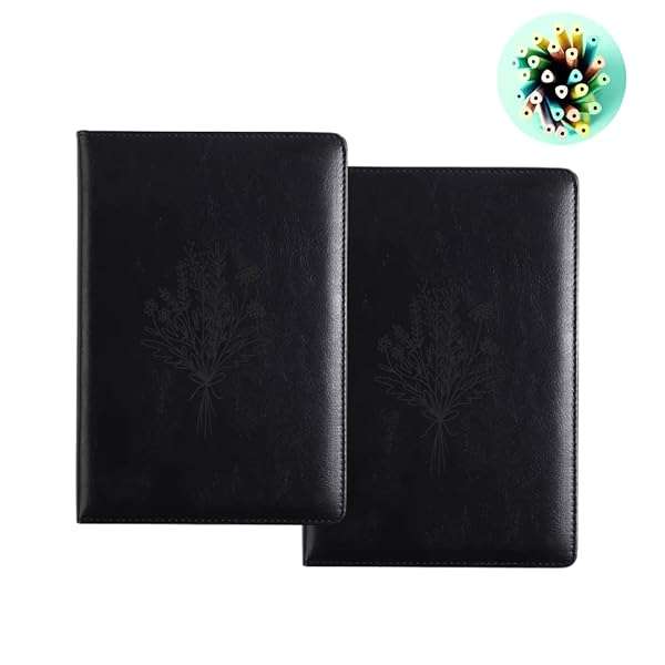 A5 Leather Journal Planner  2 Pack Softcover Notebook Set [Hardcover]