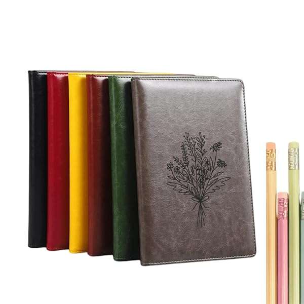 A5 Leather Journal Planner  2 Pack Softcover Notebook Set [Hardcover]
