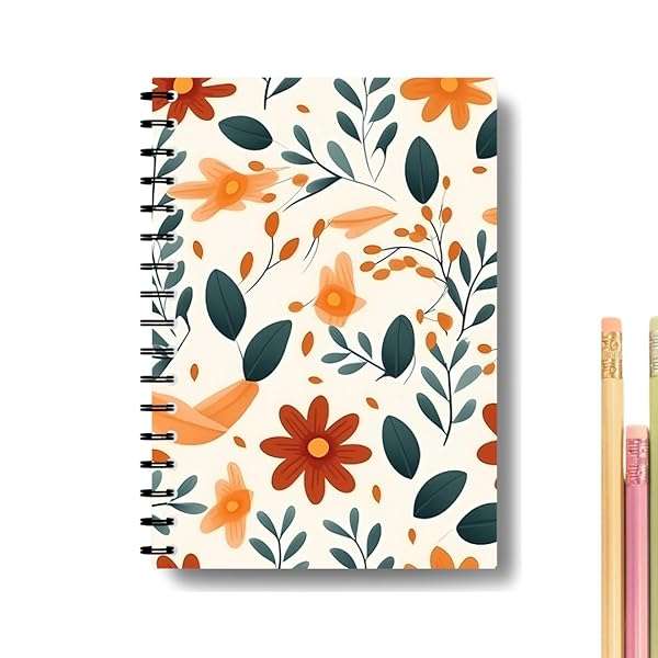 Pretty Gift for Teachers and Students, Floral Journal & Notepad Set [Hardcover-spiral]